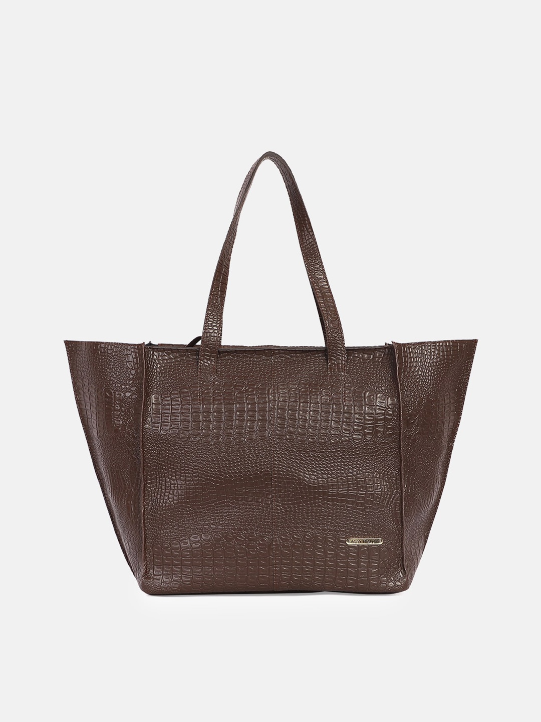

Bagsy Malone Women Animal Textured PU Shopper Tote Bag, Coffee brown