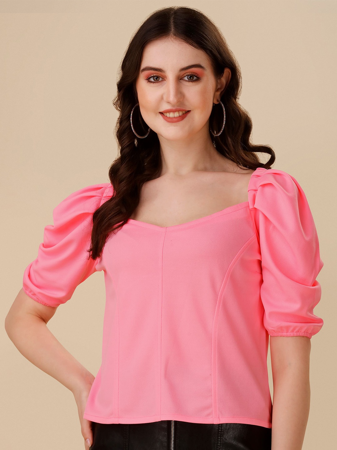

Paralians Sweetheart Neck Top, Pink