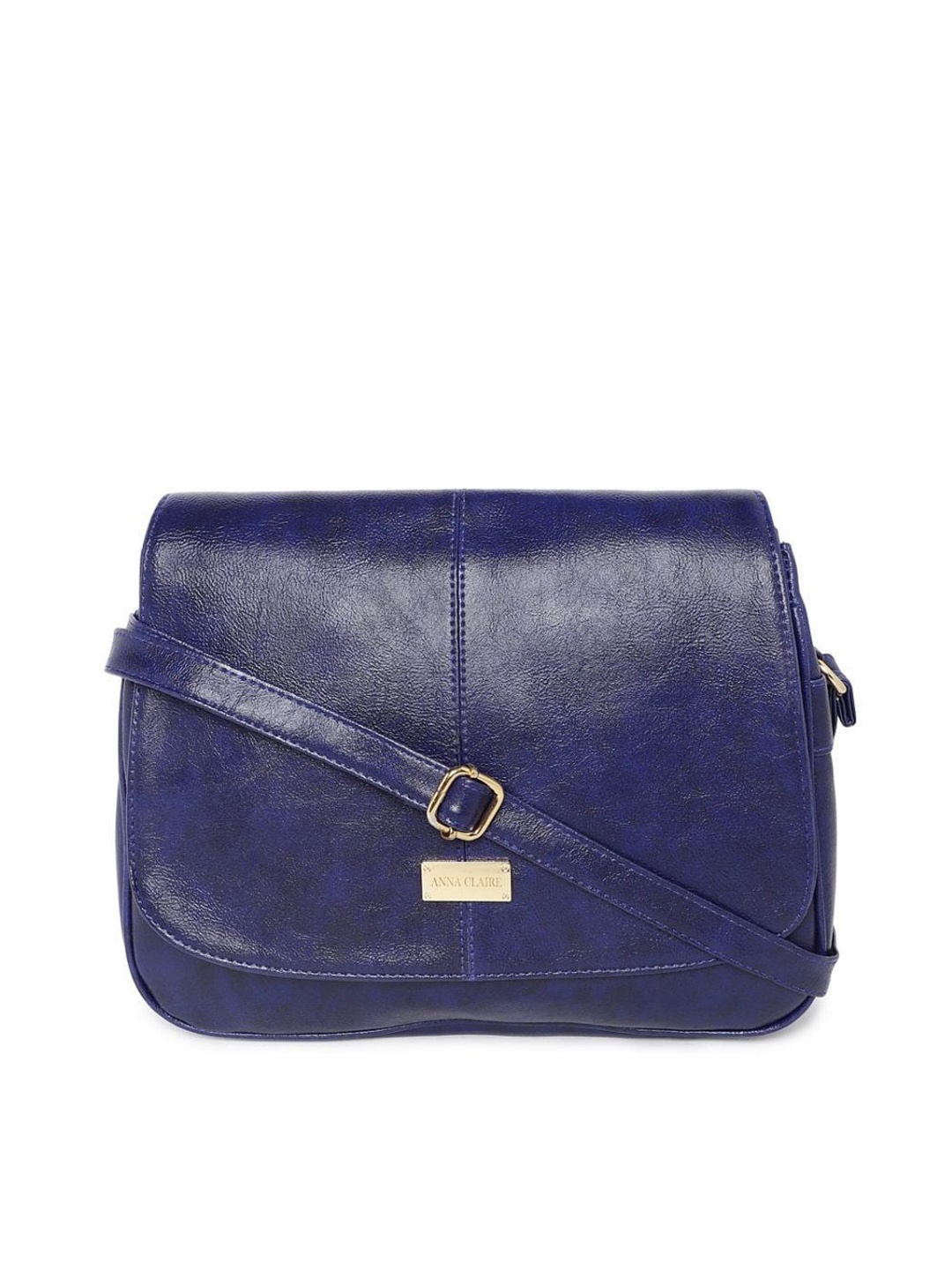 

Anna Claire Structured PU Sling Bag, Navy blue