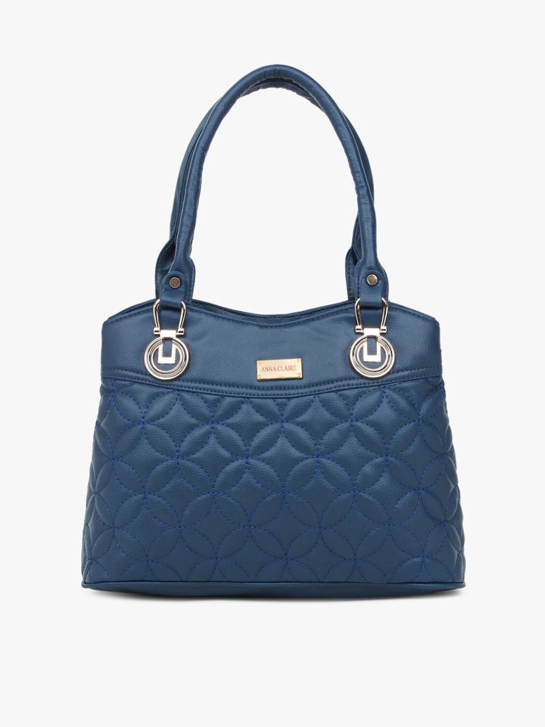 

Anna Claire Textured Structured Shoulder Bag With Quilted, Blue