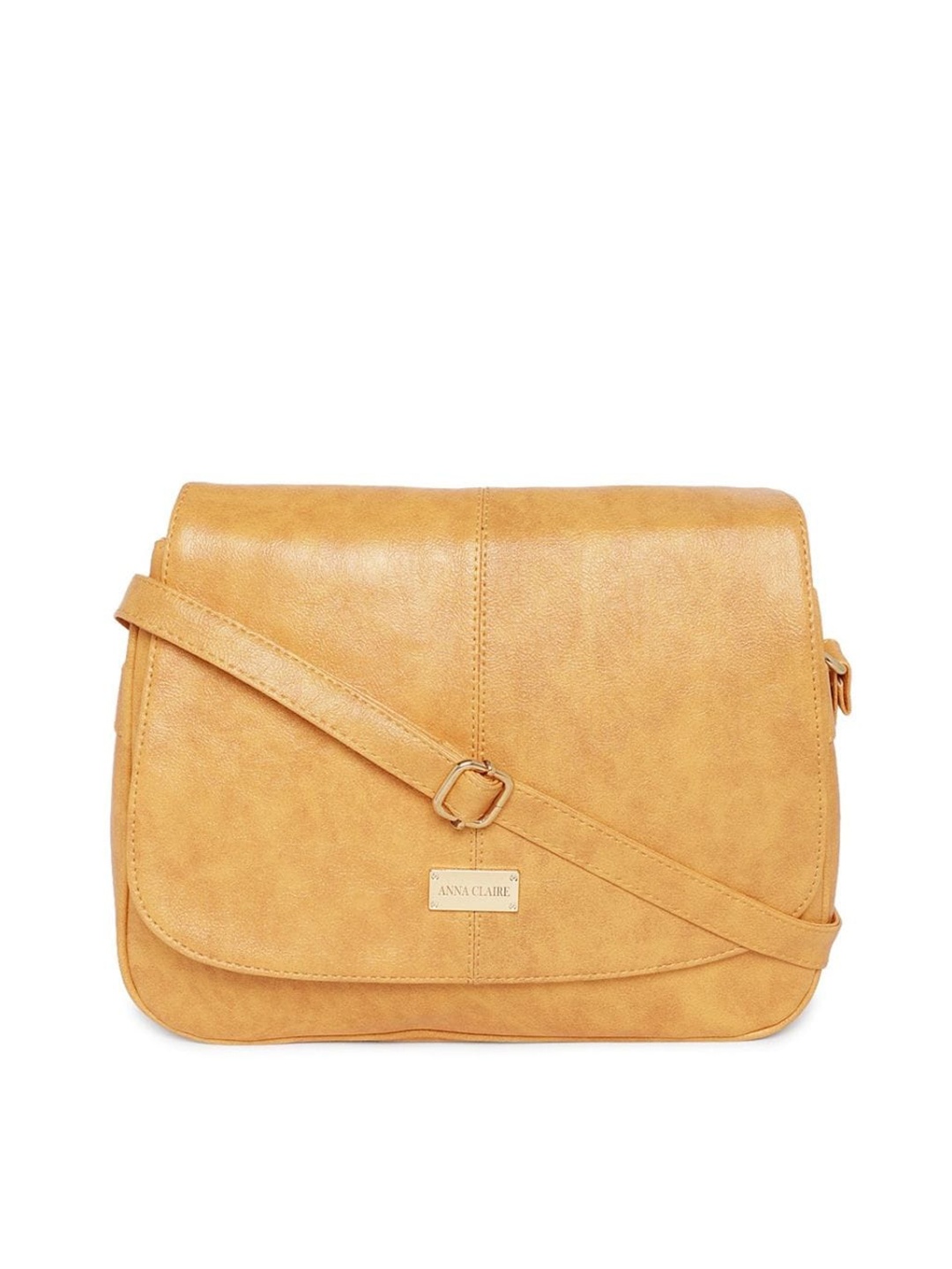 

Anna Claire Textured Structured Sling Bag, Yellow