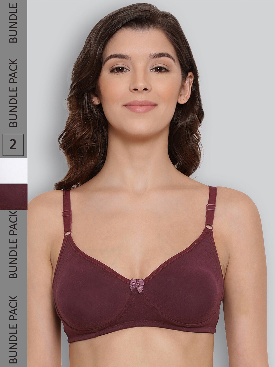 

LYRA Pack Of 2 Combed Cotton Seamless Moulded Encircled Bra, White