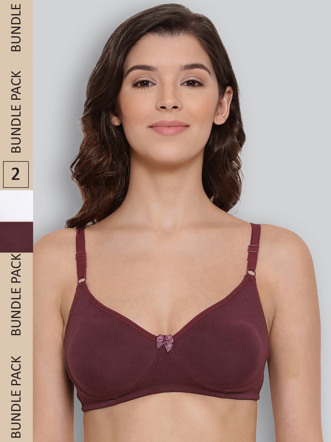 

LYRA Pack Of 2 Combed Cotton Seamless Moulded Encircled Bra, White