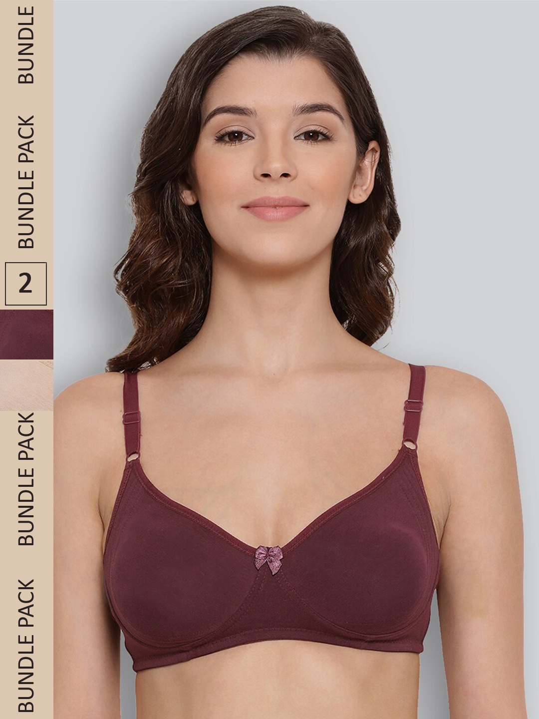 

LYRA Pack of 2 Underwired All Day Comfort Seamless Pure Cotton T-shirt Bra, Beige
