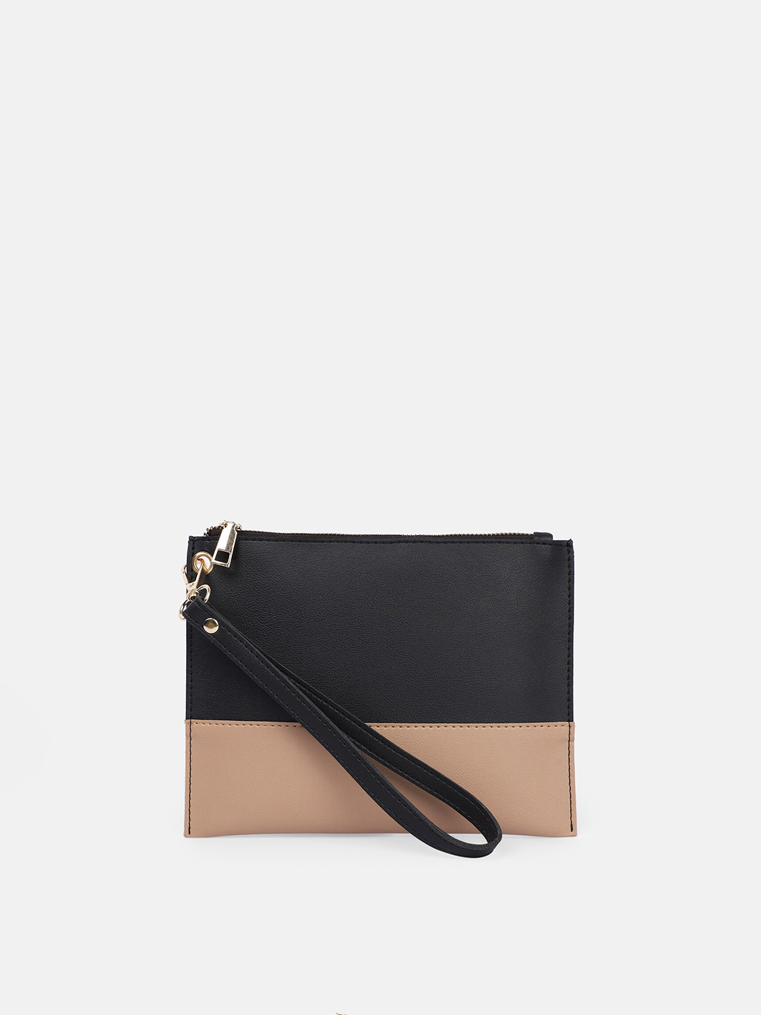 

Bagsy Malone Women Colourblocked Water Resistant Vanity Pouch, Black