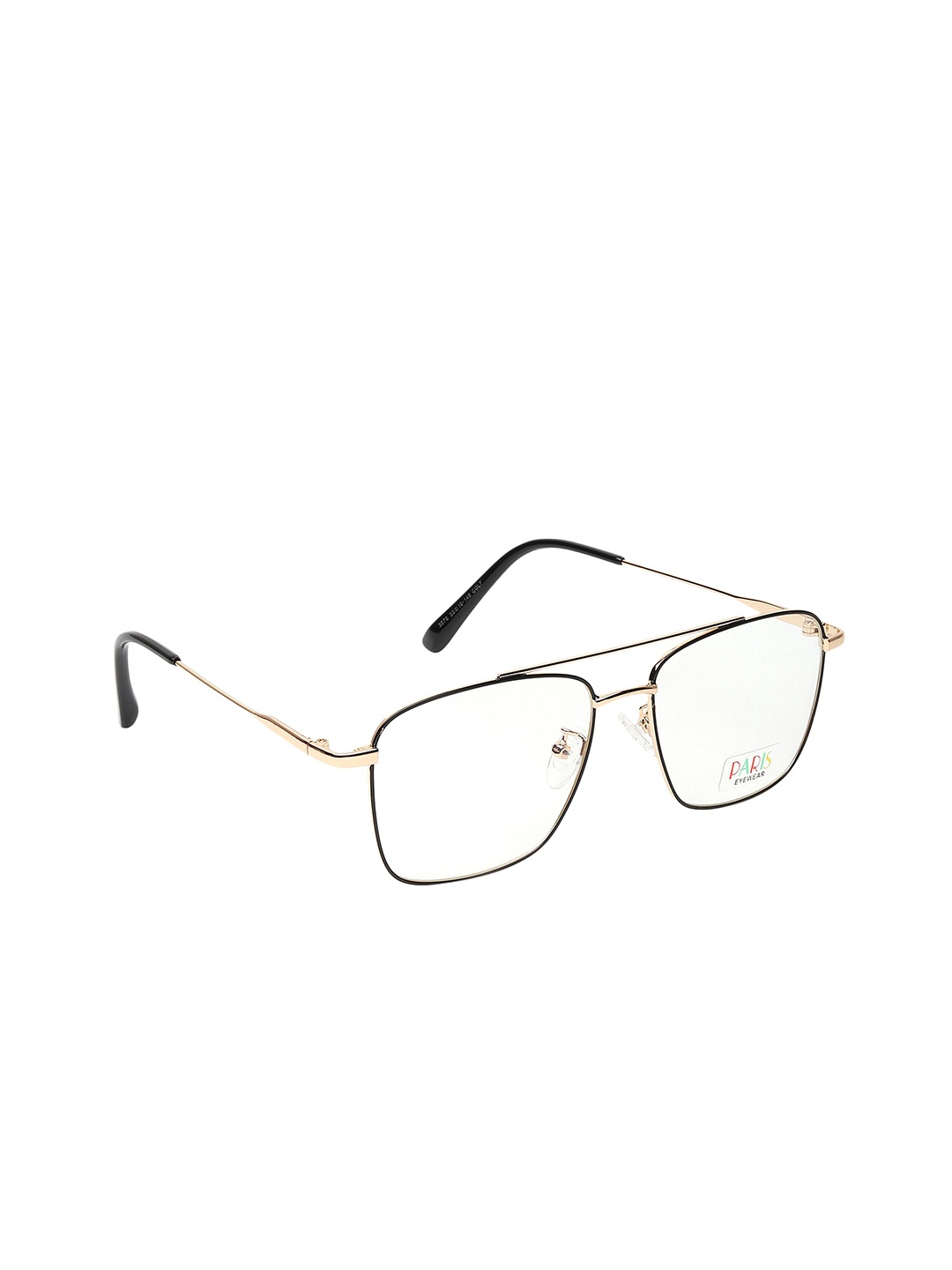 

CRIBA Lens & Square Sunglasses with UV Protected Lens VCR_PARIS G-BLK_CLR, Gold