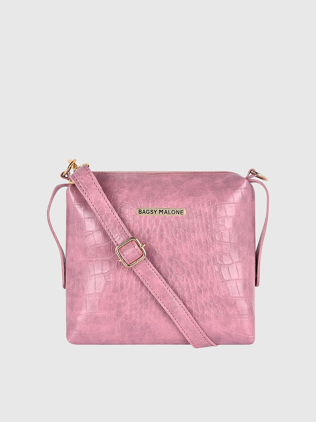 

Bagsy Malone Textured Structured Sling Bag, Pink