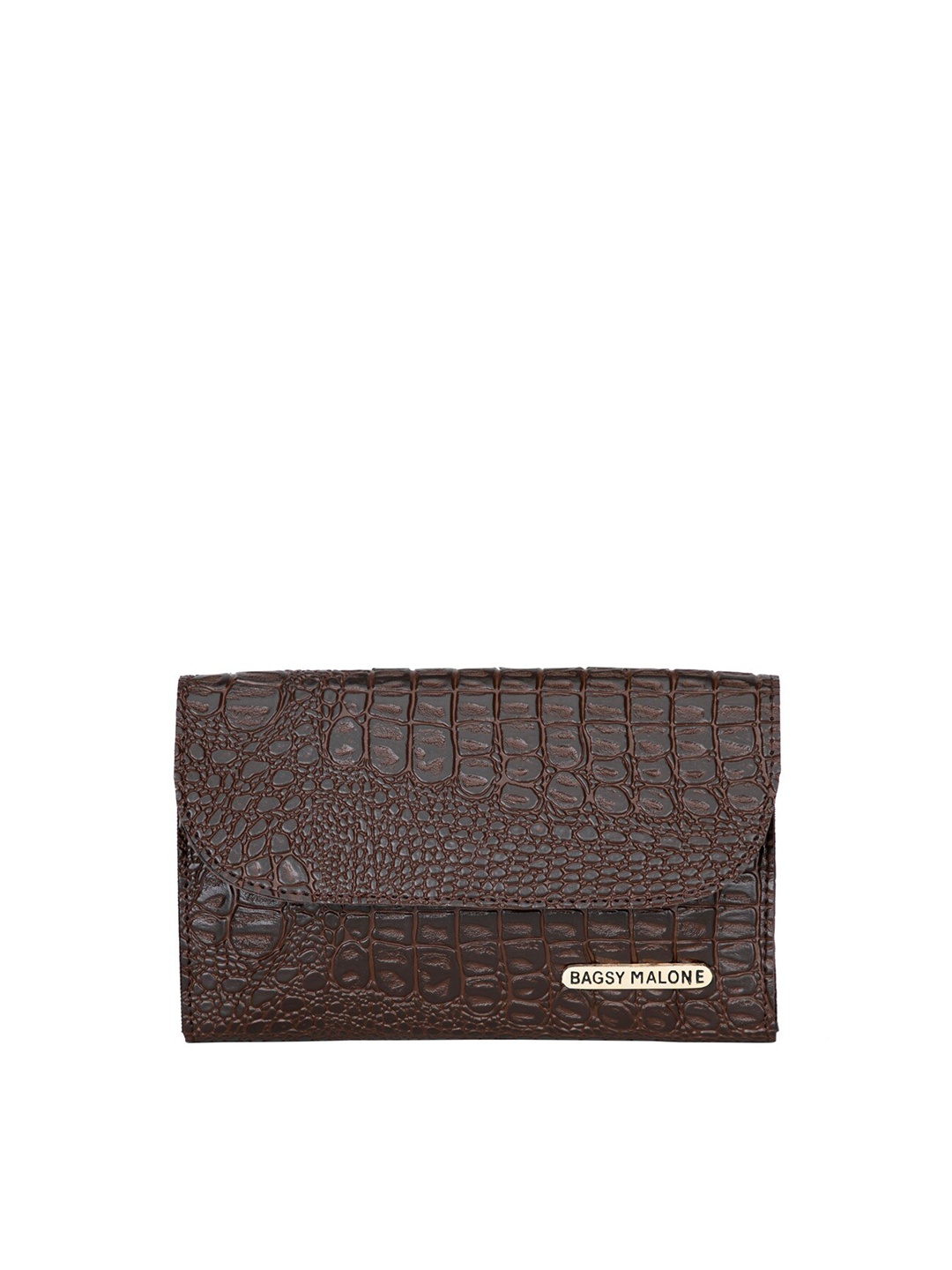 

Bagsy Malone Textured Envelope Clutch, Brown