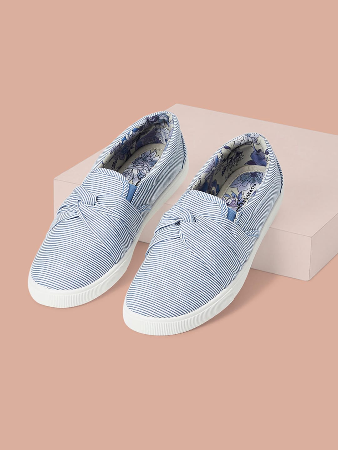 

Forever Glam by Pantaloons Women Round Toe Slip-On Sneakers, Blue