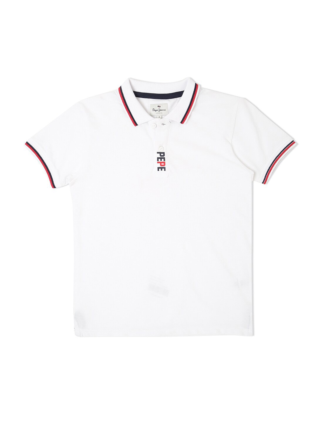 

Pepe Jeans Boys Polo Collar Cotton T-shirt, White