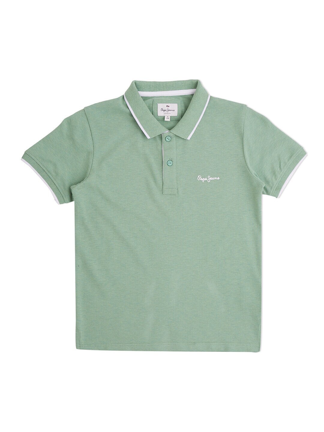 

Pepe Jeans Boys Polo Collar Cotton T-shirt, Green