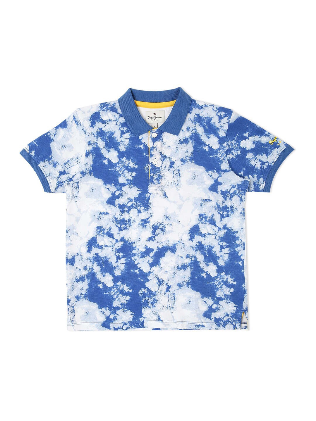 

Pepe Jeans Boys Dyed Polo Collar Cotton T-shirt, Blue