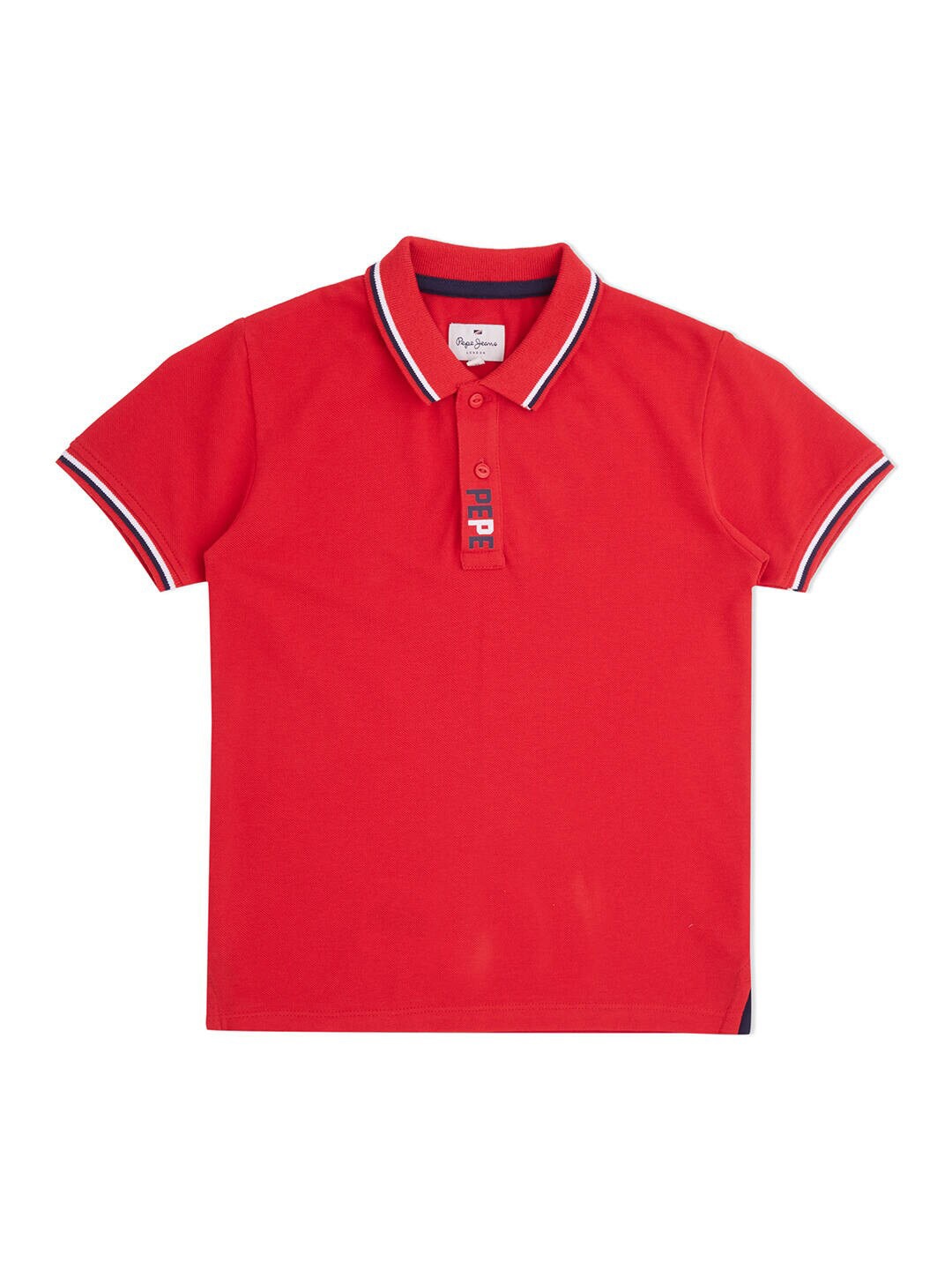 

Pepe Jeans Boys Polo Collar Cotton T-shirt, Red