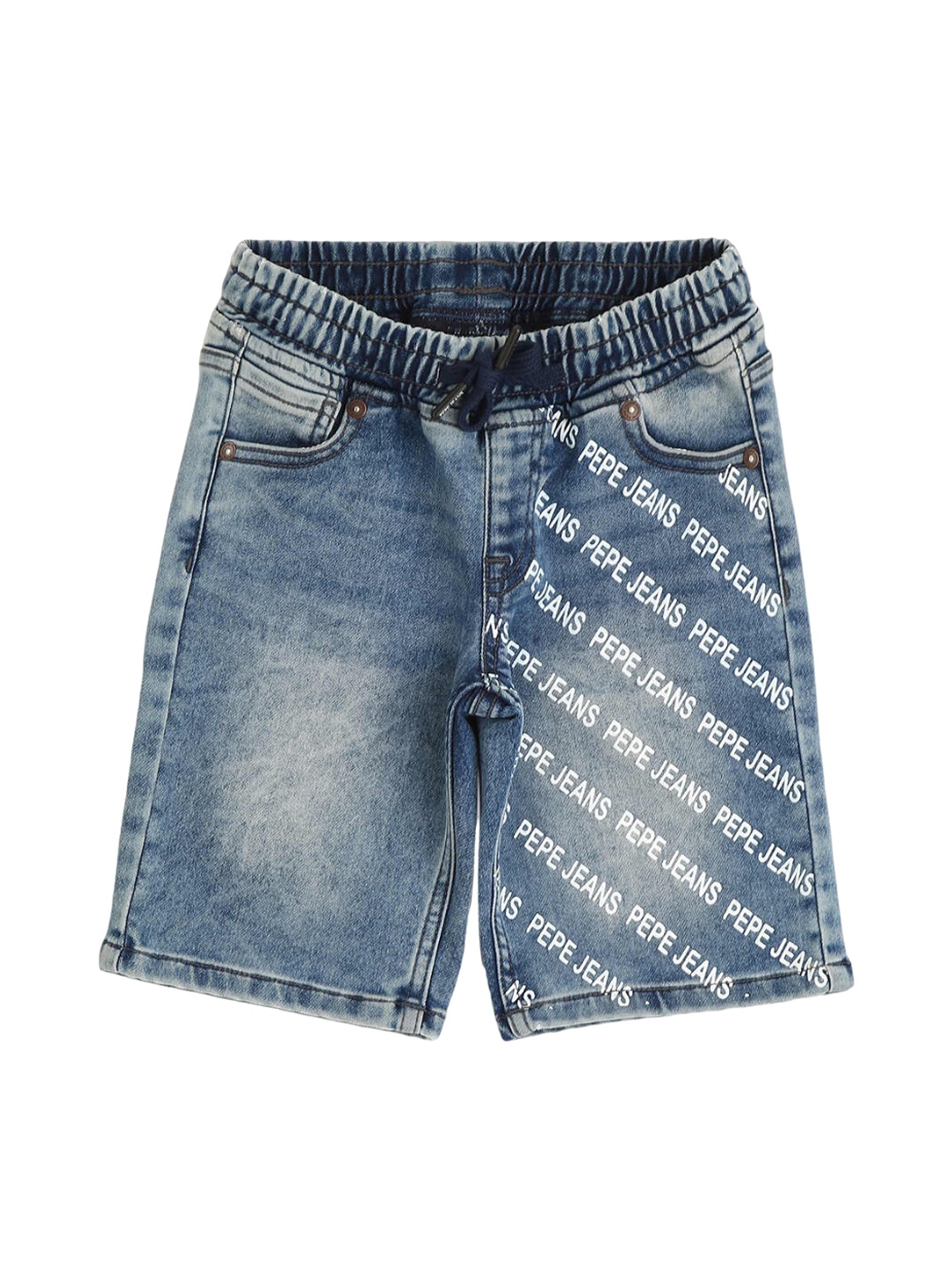

Pepe Jeans Boys Washed Slim Fit Denim Shorts, Blue