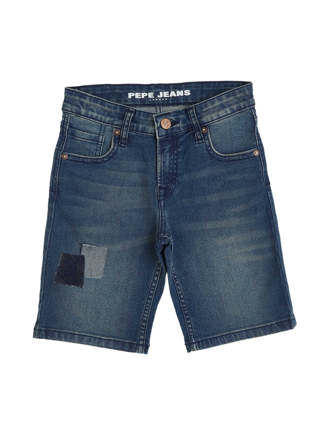 

Pepe Jeans Boys Washed Slim Fit Denim Shorts, Blue