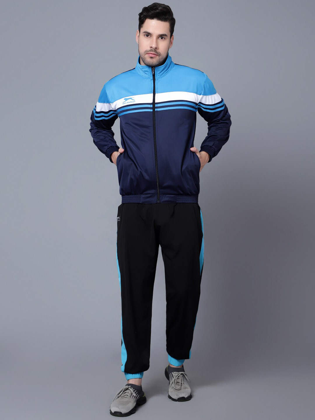 

Shiv Naresh Men Colourblocked Ultra-boost Tracksuits, Blue