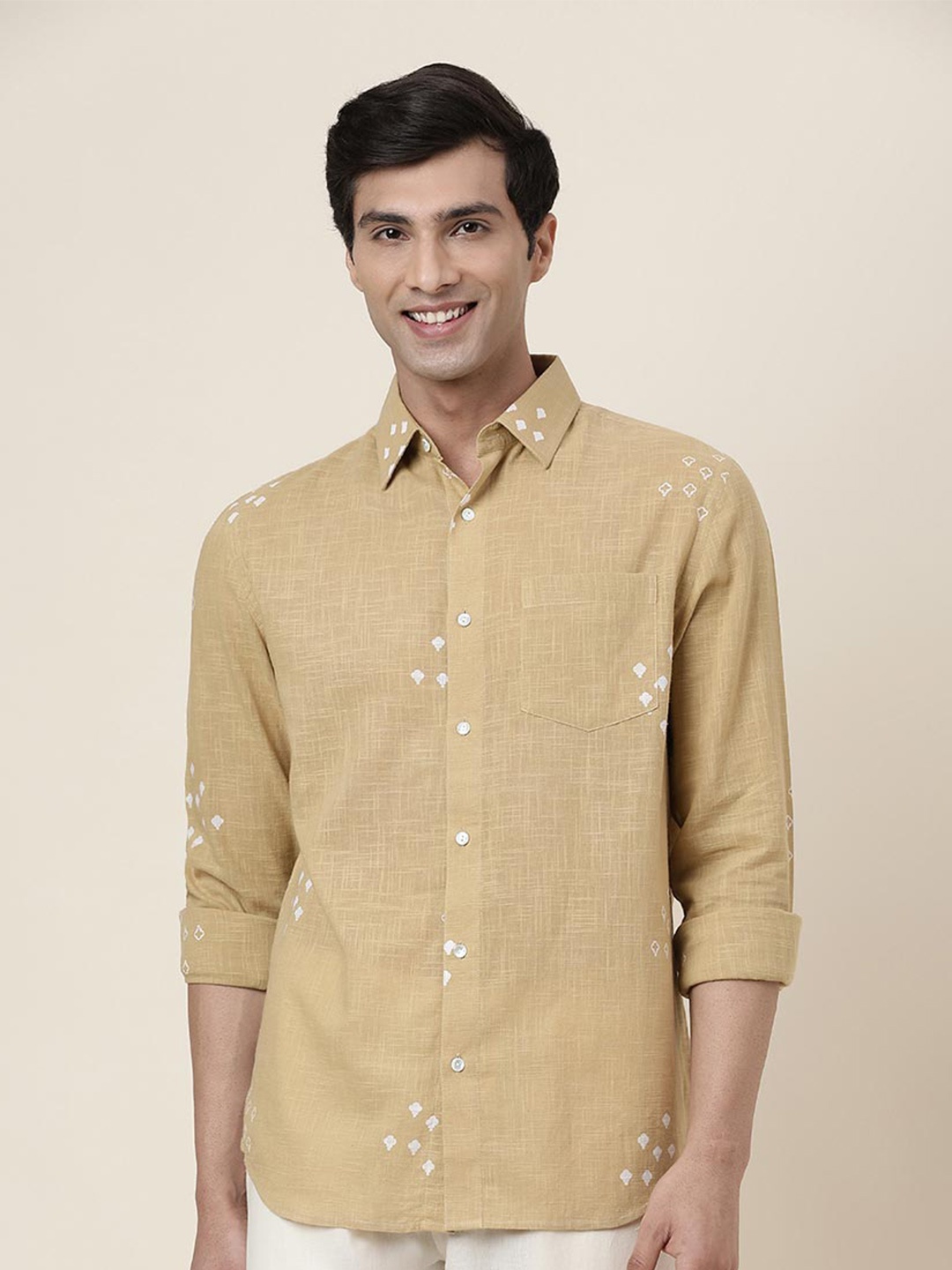 

Fabindia Regular Fit Casual Shirt, Brown
