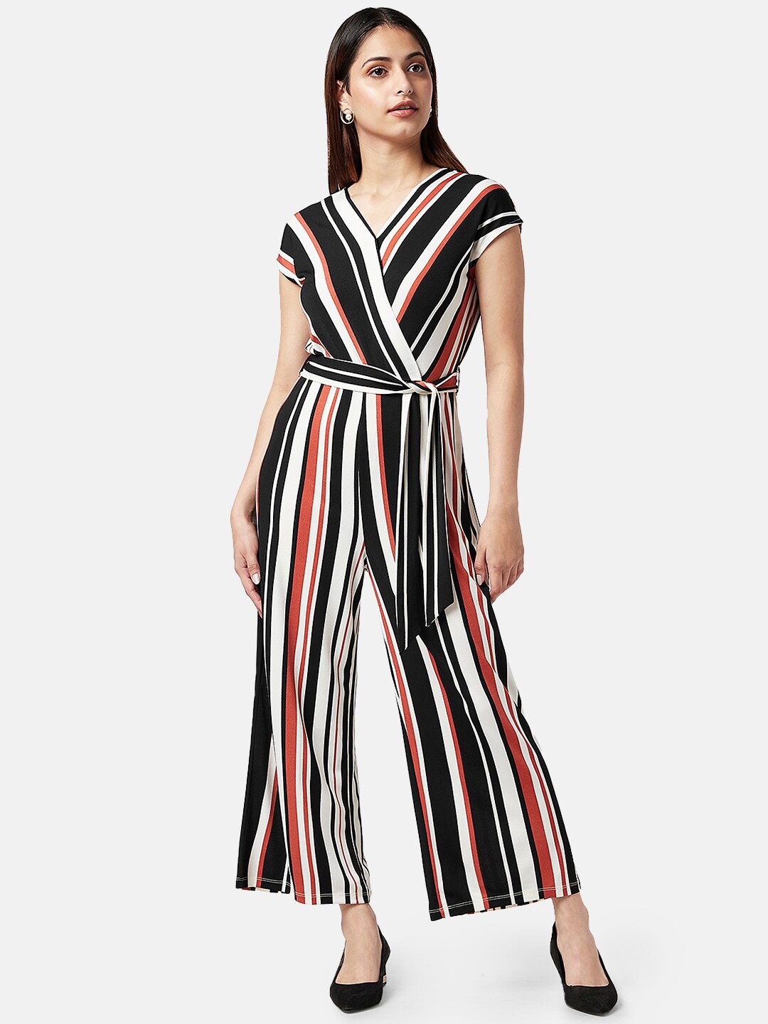 

Annabelle by Pantaloons Multicoloured Striped Basic Jumpsuit, Multi