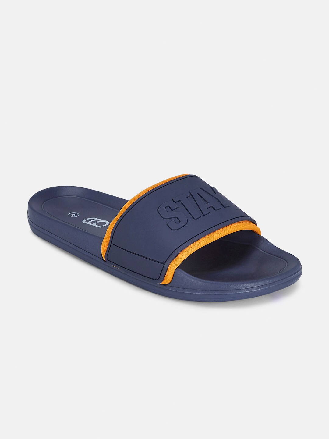 

Ajile by Pantaloons Men Contrast Trim Sliders, Navy blue