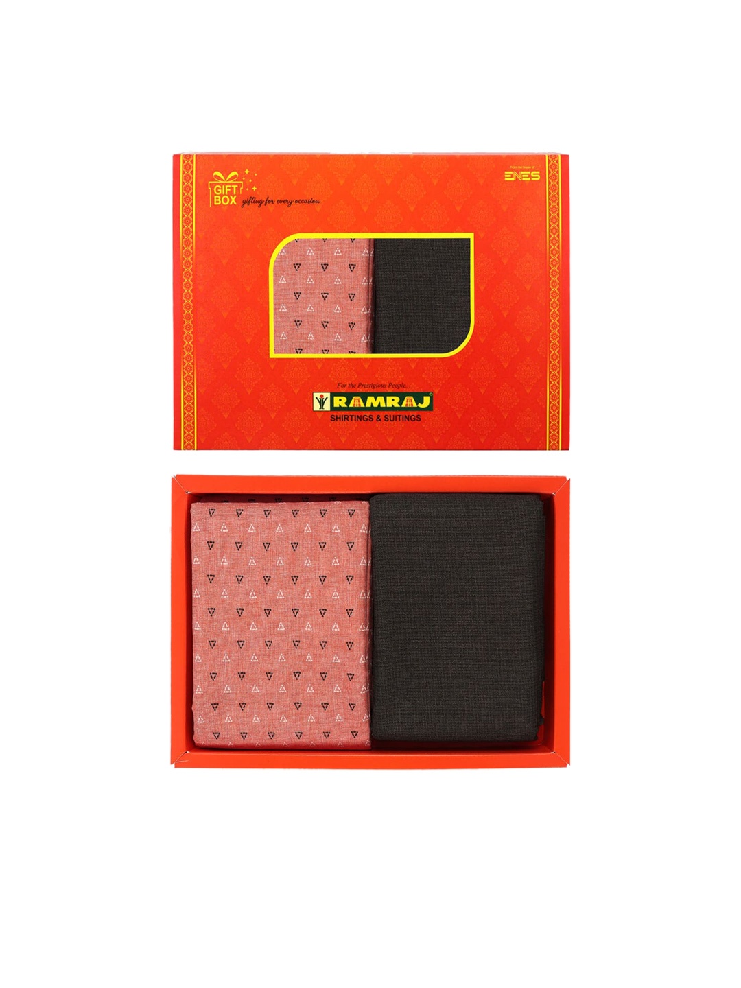 

Ramraj Men Printed Shirt & Trouser Clothing Fabric, Peach