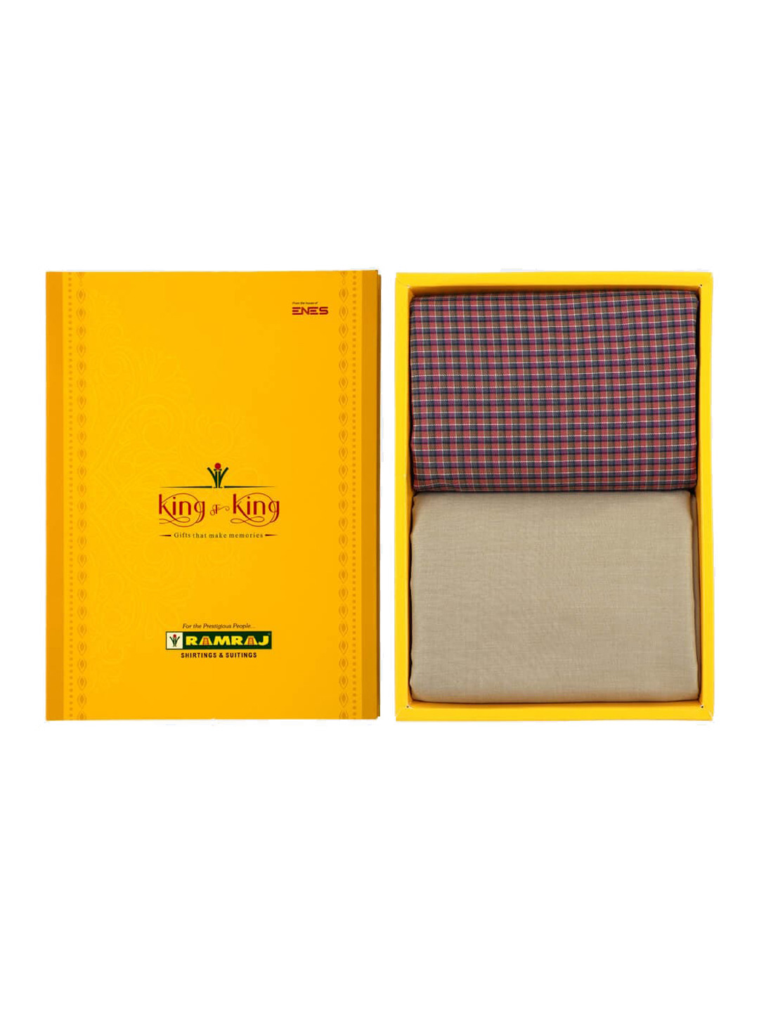 

Ramraj Men Checked Shirt & Trouser Clothing Fabric, Red