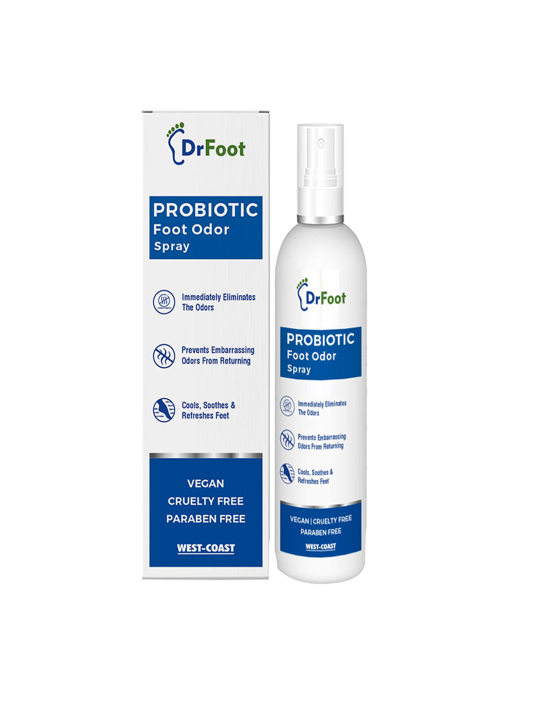 

Dr Foot Probiotic Foot Odor Spray - 100 ml, White