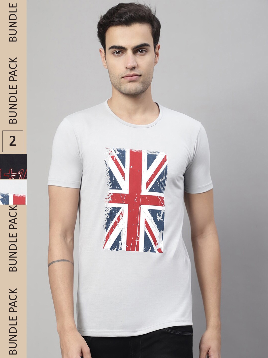 

MACK JONNEY Pack Of 2 Printed Cotton T-shirt, White