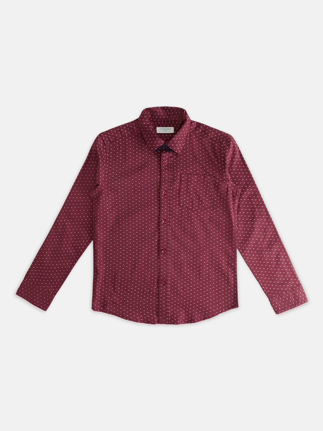 

Pantaloons Junior Boys Printed Cotton Shirt, Maroon