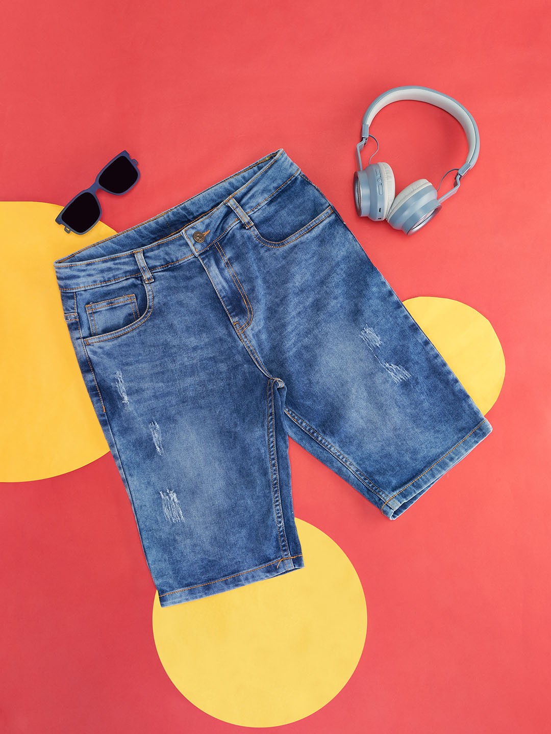 

Pantaloons Junior Boys Washed Denim Shorts, Blue
