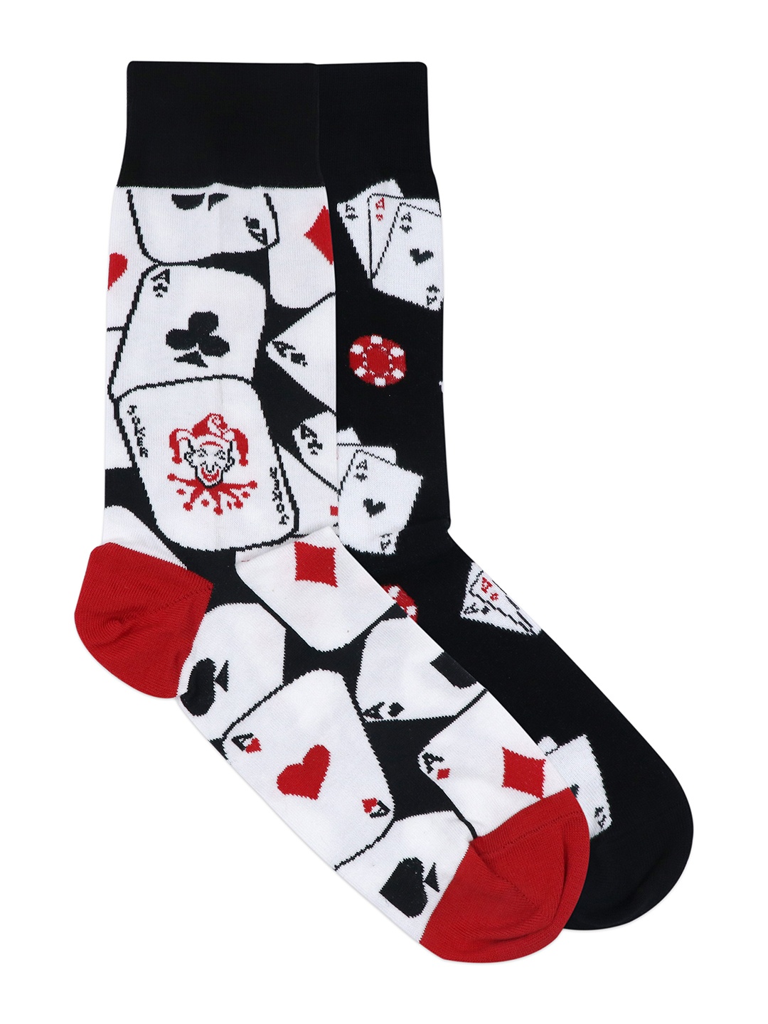 

Balenzia Men Pack Of 2 Patterned Calf-Length Socks, White