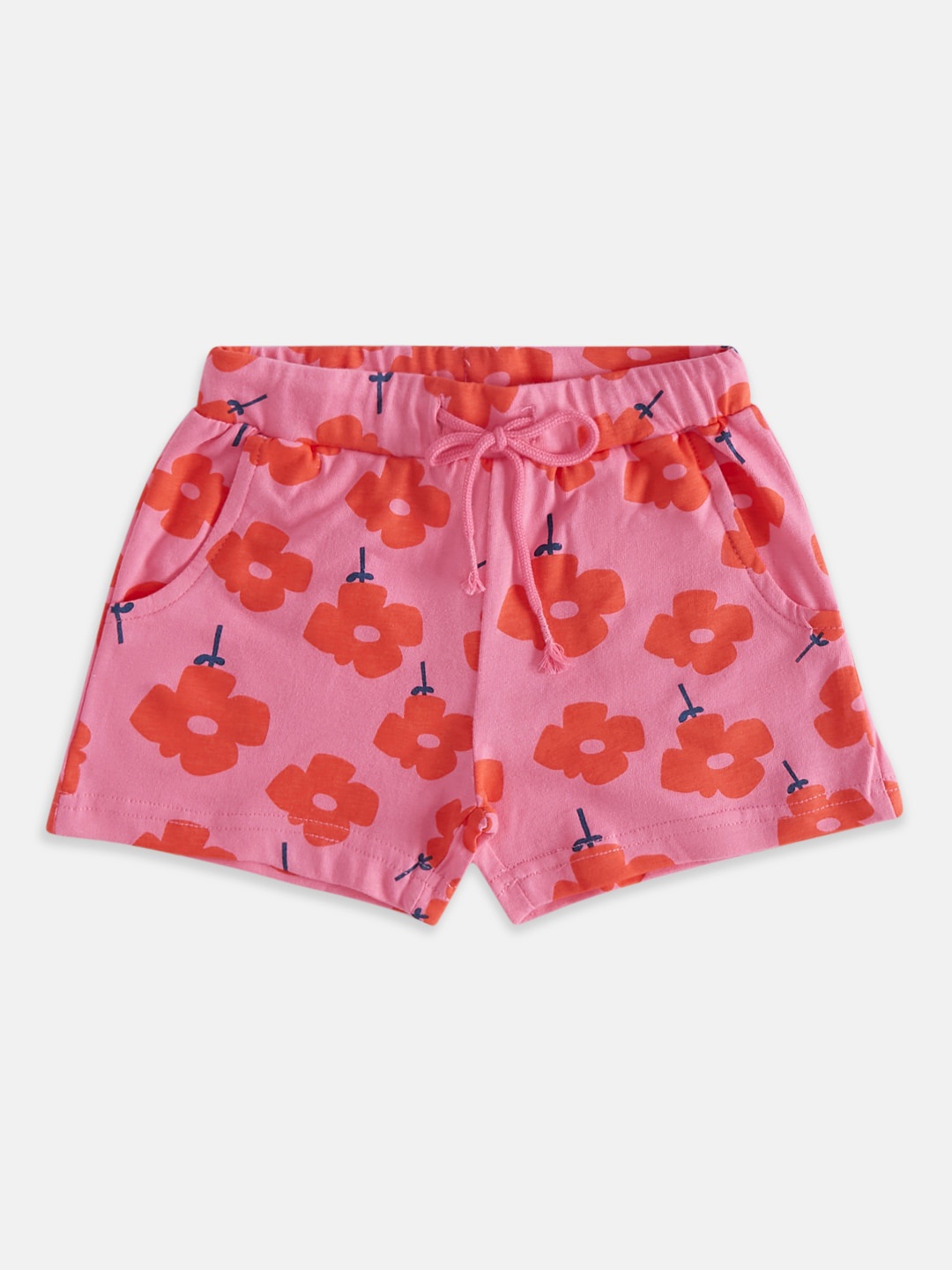 

Pantaloons Junior Girls Floral Printed Shorts, Pink