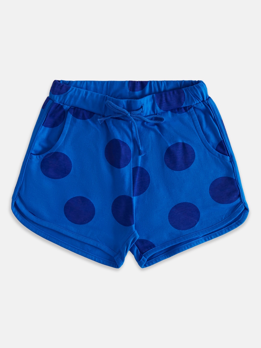 

Pantaloons Junior Girls Printed Cotton Shorts, Blue