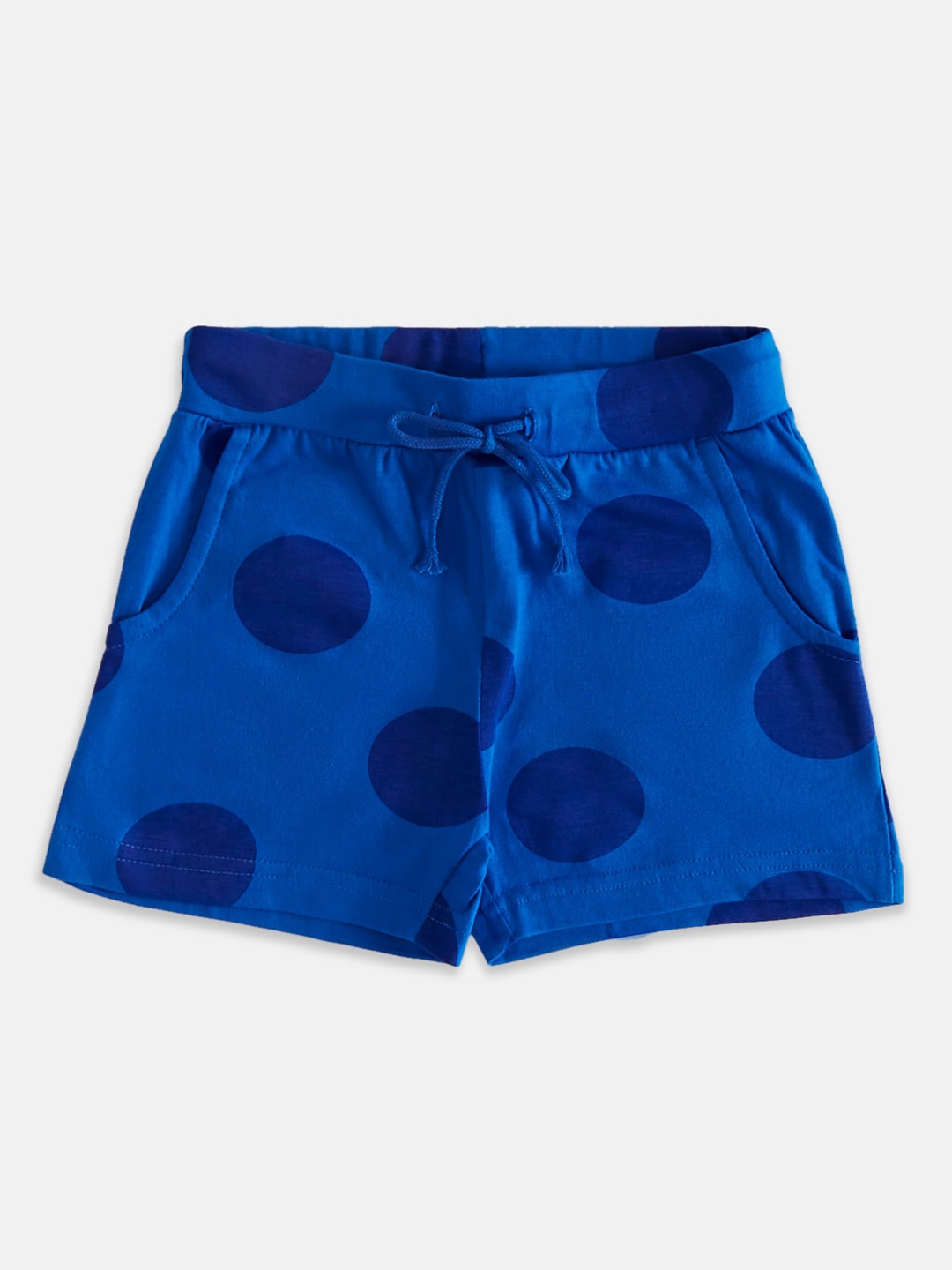 

Pantaloons Junior Girls Geometric Printed Cotton Shorts, Blue