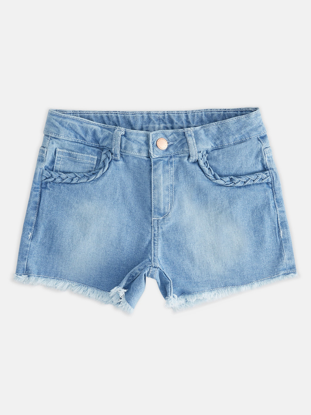 

Pantaloons Junior Girls Fashion Denim Shorts, Blue
