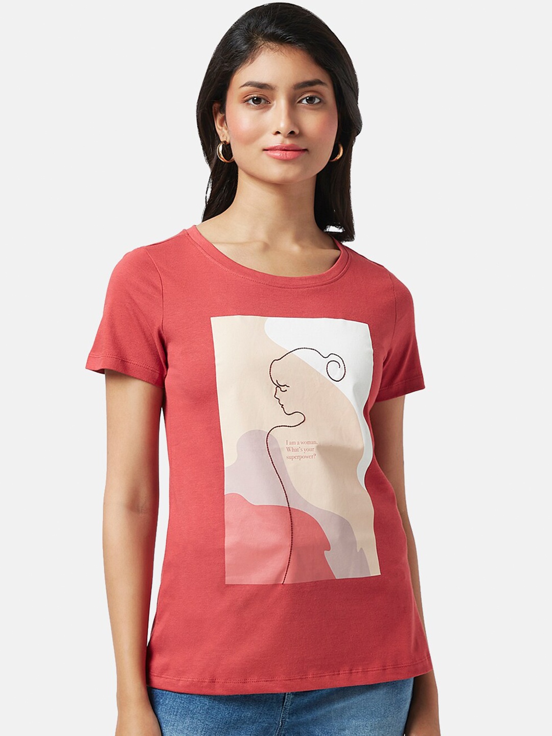 

Honey by Pantaloons Rust Print Top