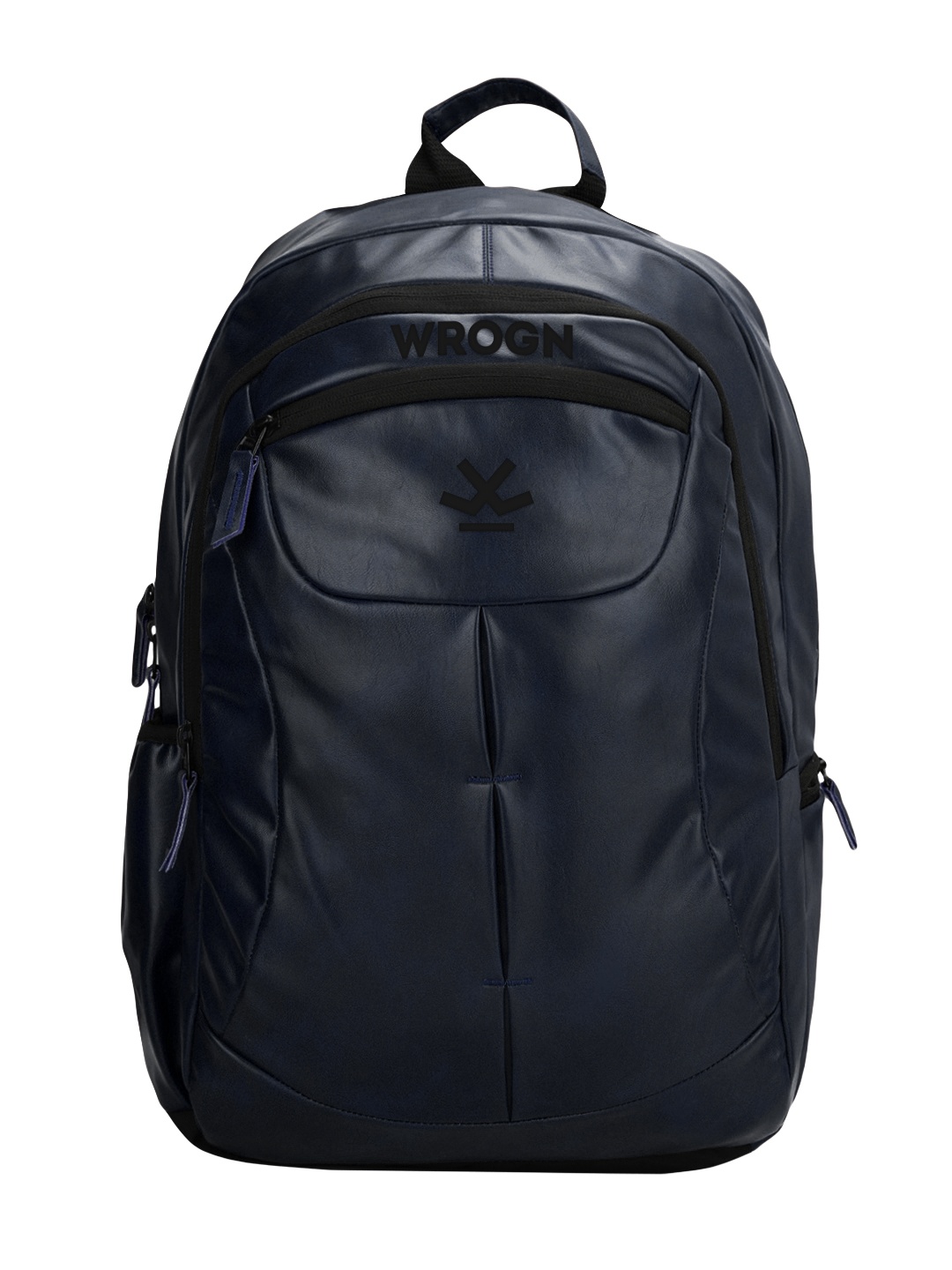 

WROGN Ergonomic Water Resistant Backpack with Reflective Strip & Rain Cover, Navy blue