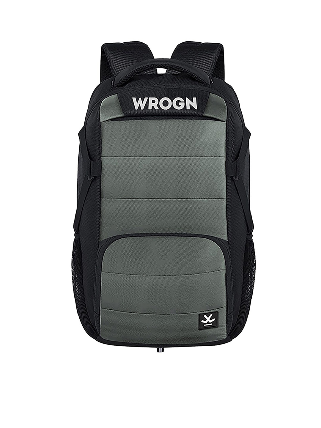 WROGN Printed Reflective Strip Large Backpack with Rain Cover, Olive