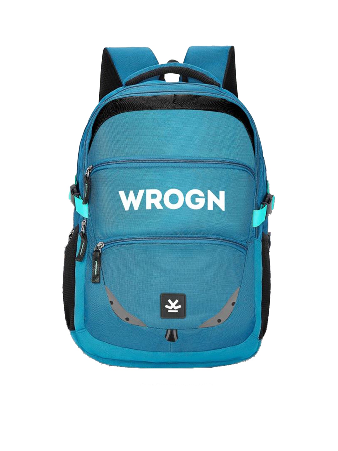 

WROGN Printed Water Proof Reflective Strip Backpack with Rain Cover, Turquoise blue