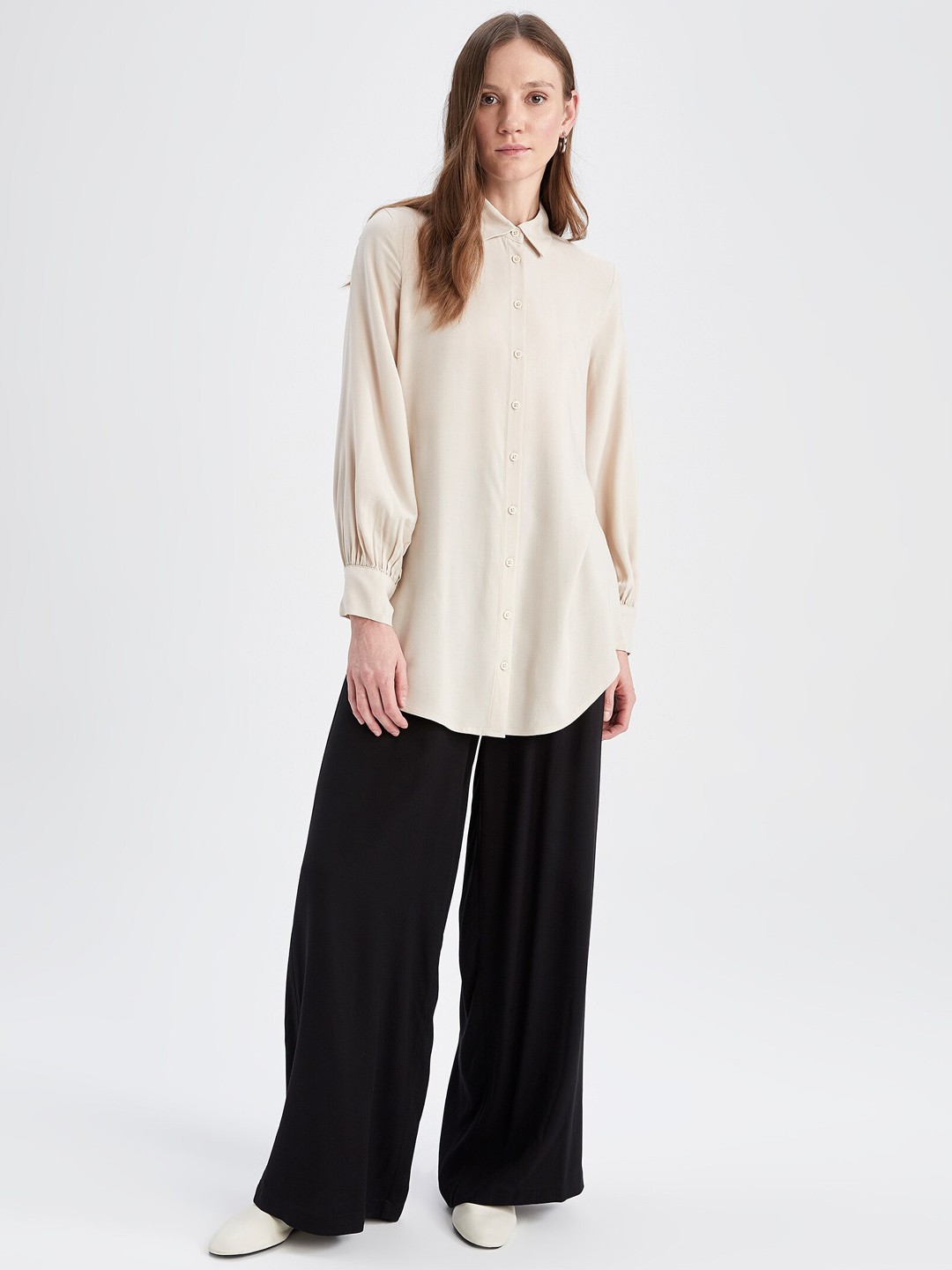 

DeFacto Women Mid-Rise Parallel Trousers, Black