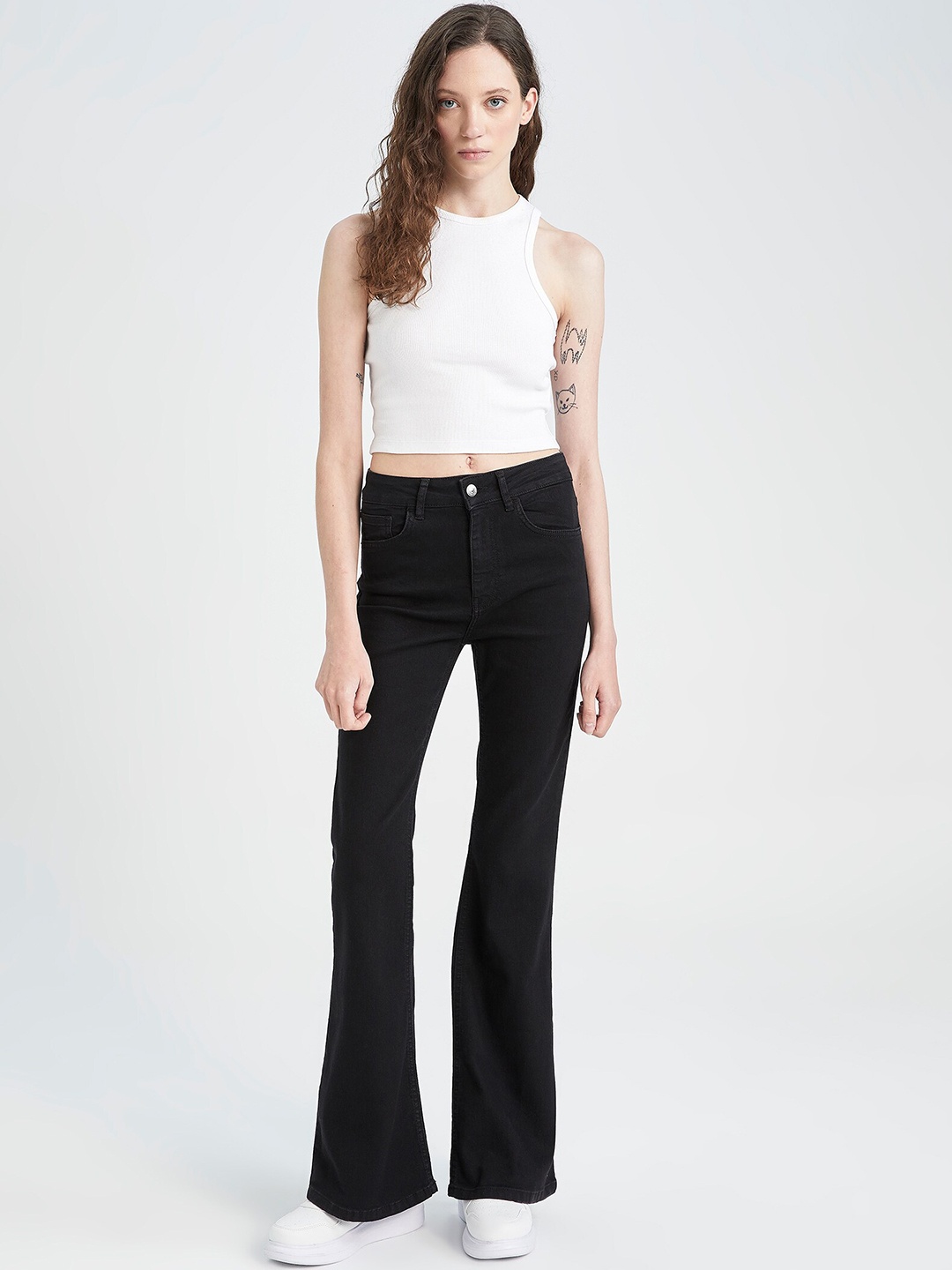 

DeFacto Women Stretchable Bootcut Jeans, Black