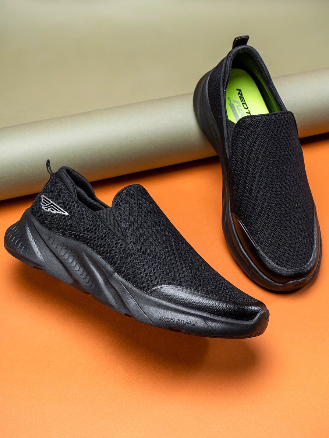 

Red Tape Men Slip-On Walking Sports Shoes, Black