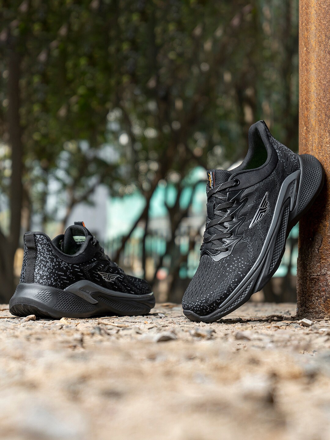 

Red Tape Men Textile Walking Shoes, Black