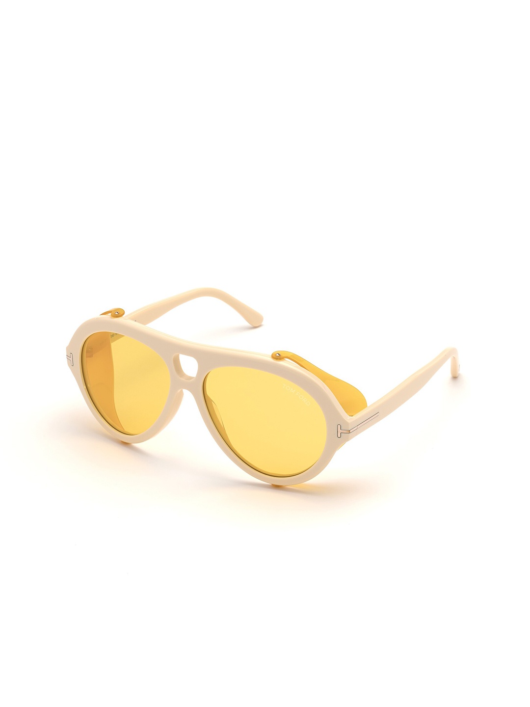 

Tom Ford Men Lens & Aviator Sunglasses with UV Protected Lens FT0882_25E, Yellow