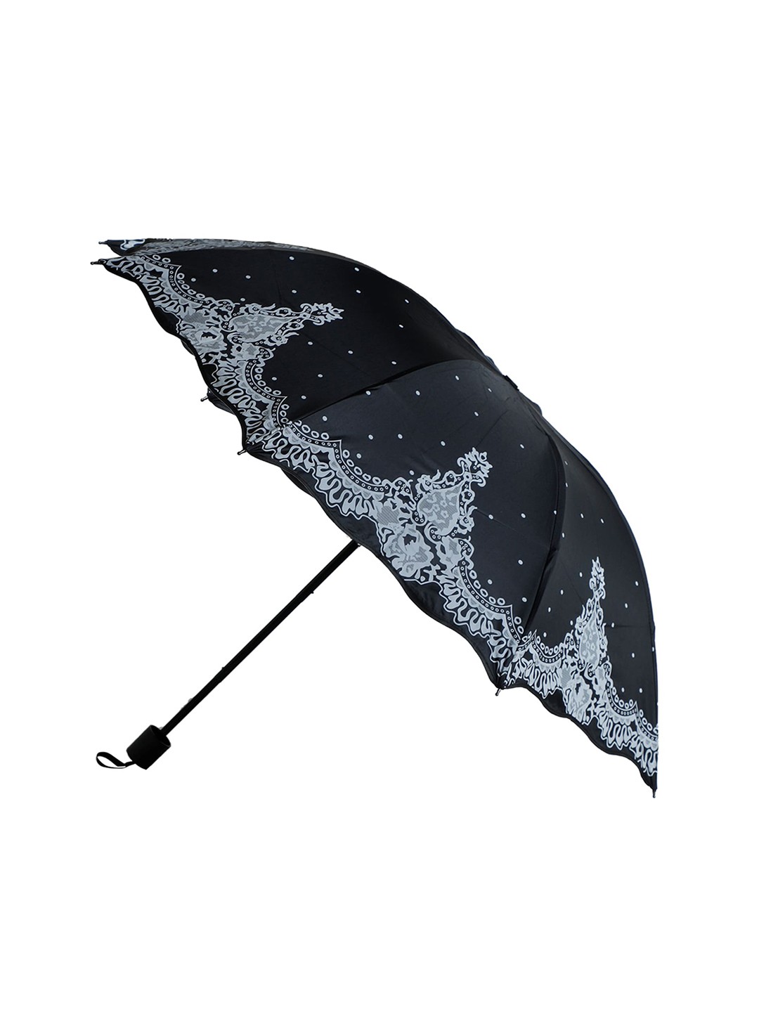 

LOOM LEGACY Printed 3-Fold Umbrella, Black