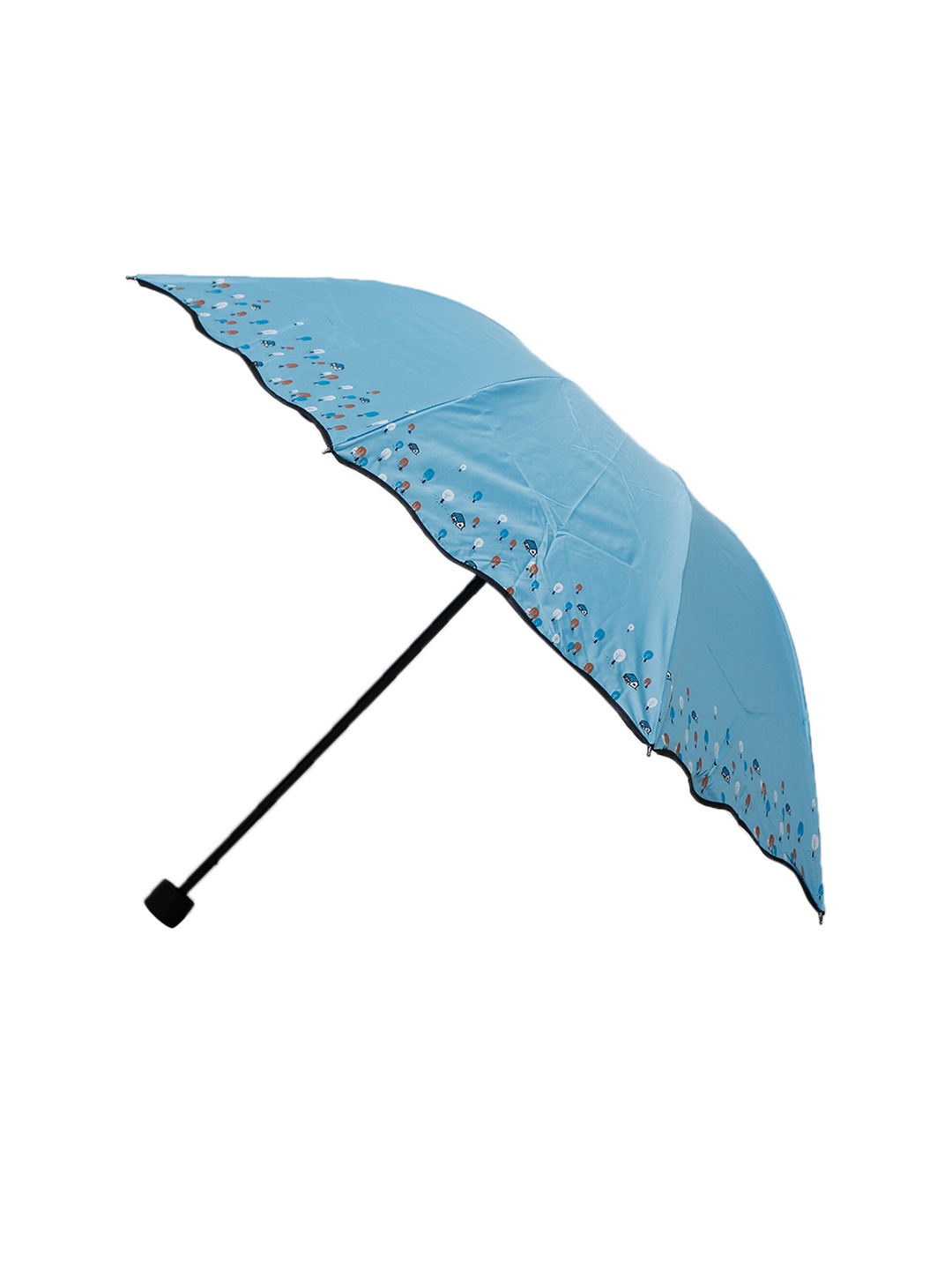 

LOOM LEGACY Printed 3-Fold Umbrella, Turquoise blue