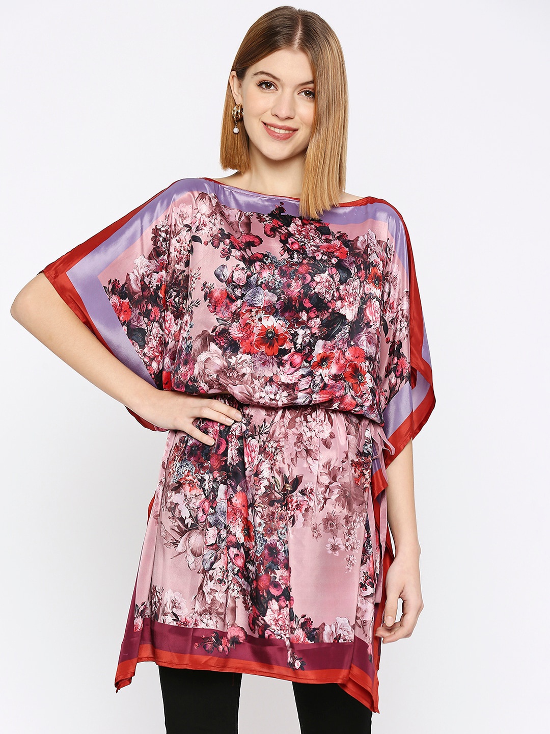 

Cloth Haus India Floral Printed Kaftan Kurta, Mauve