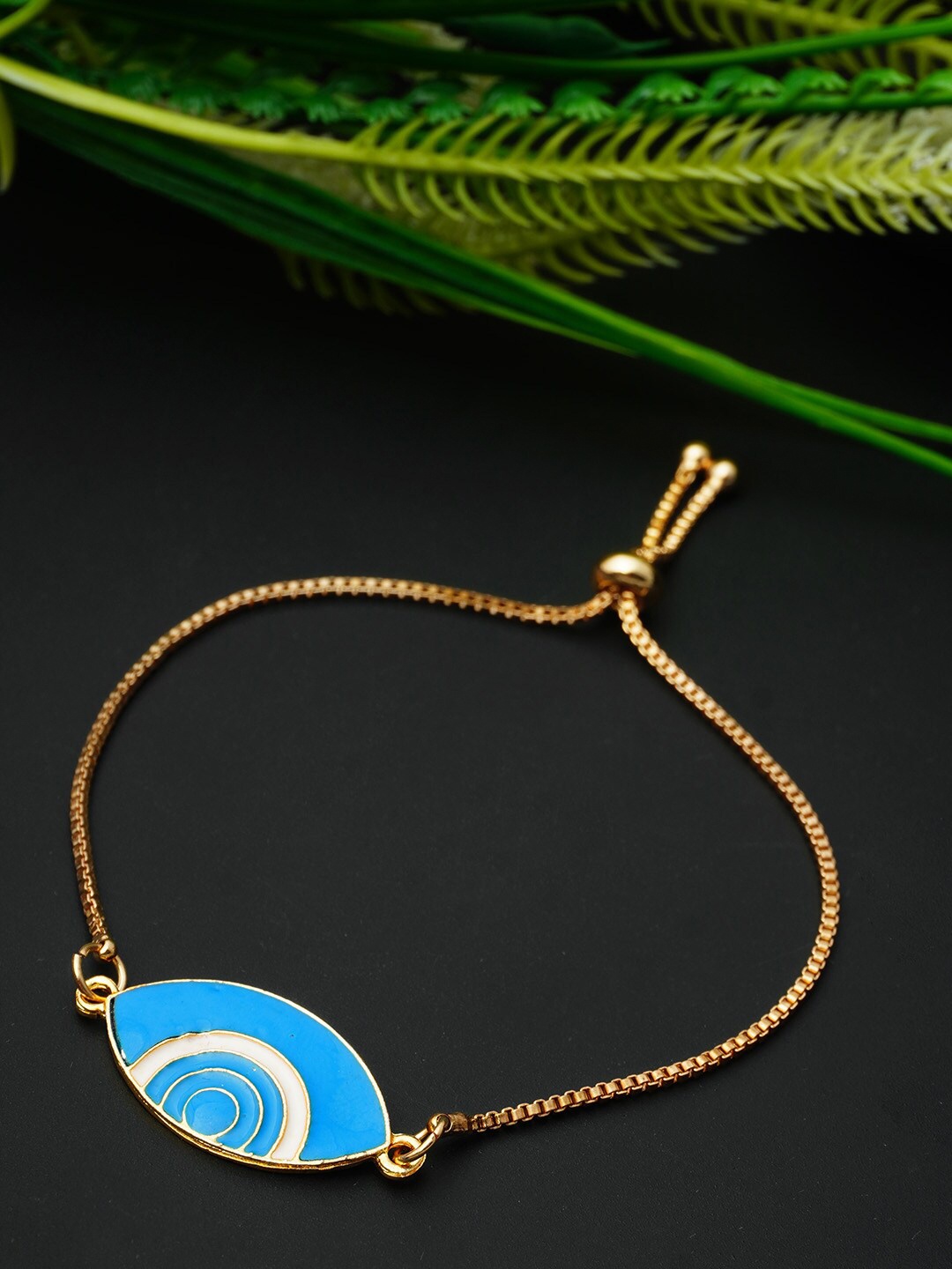 

Ferosh Women Gold-Plated Charm Bracelet, Blue