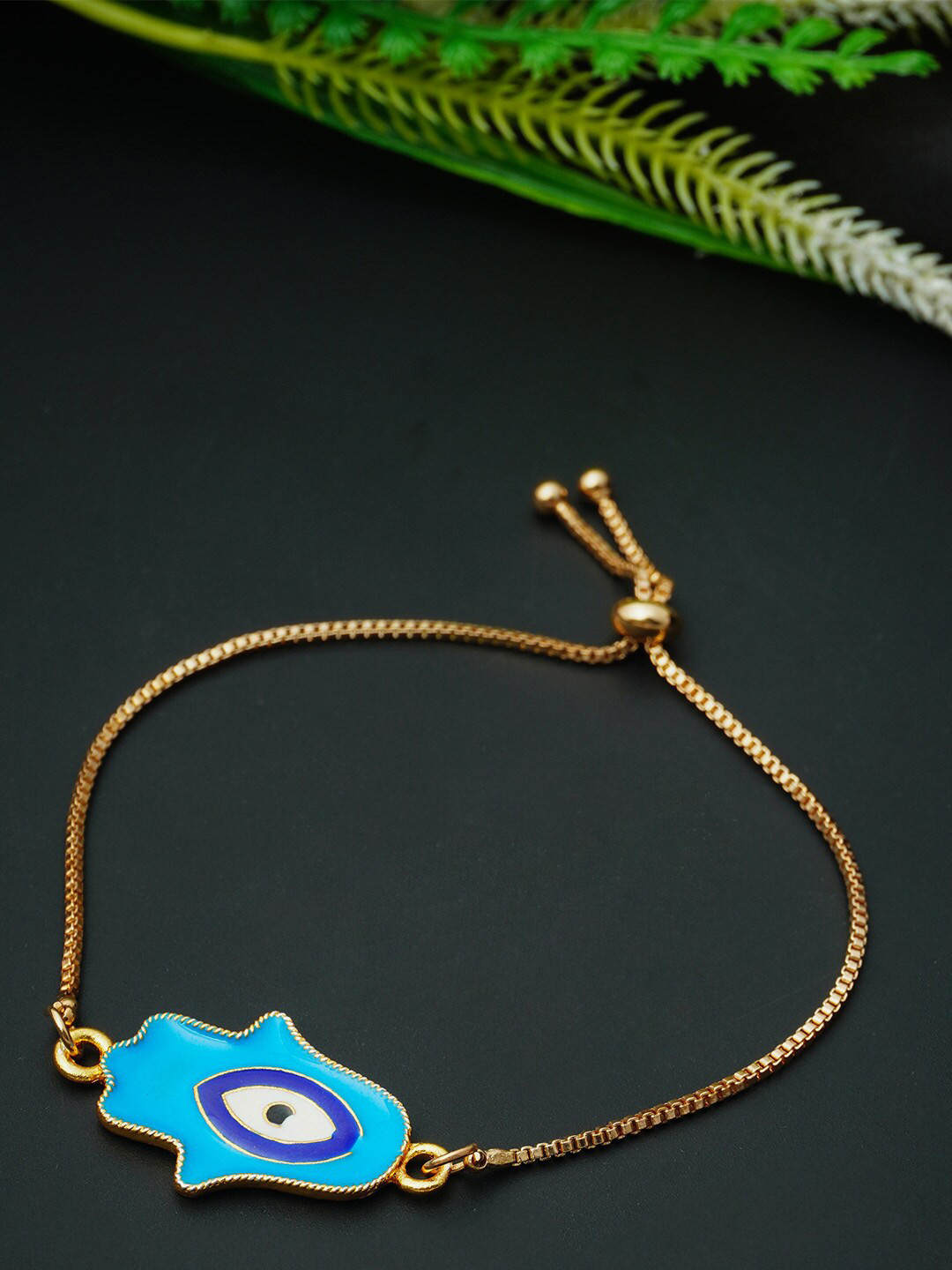 

Ferosh Women Gold-Plated Blue Charm Bracelet