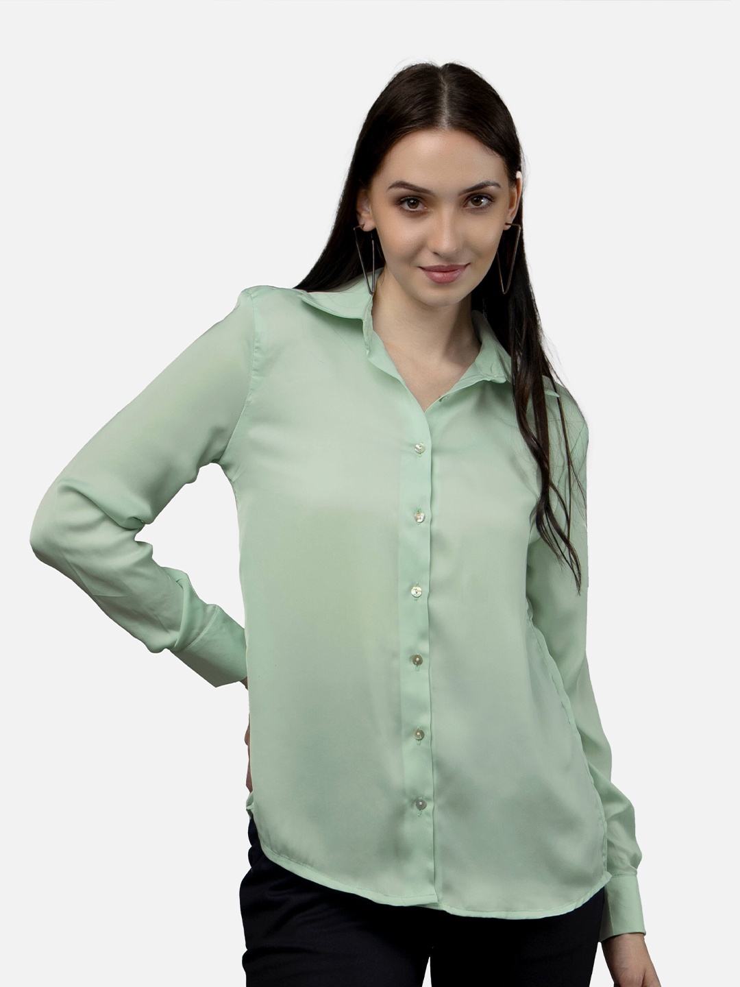 

NEOFAA Women Casual Shirt, Green