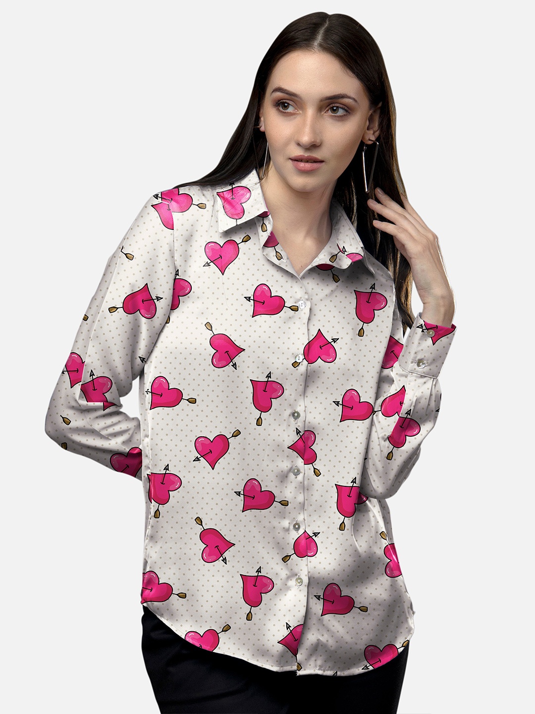 

NEOFAA Conversational Printed Casual Shirt, Grey